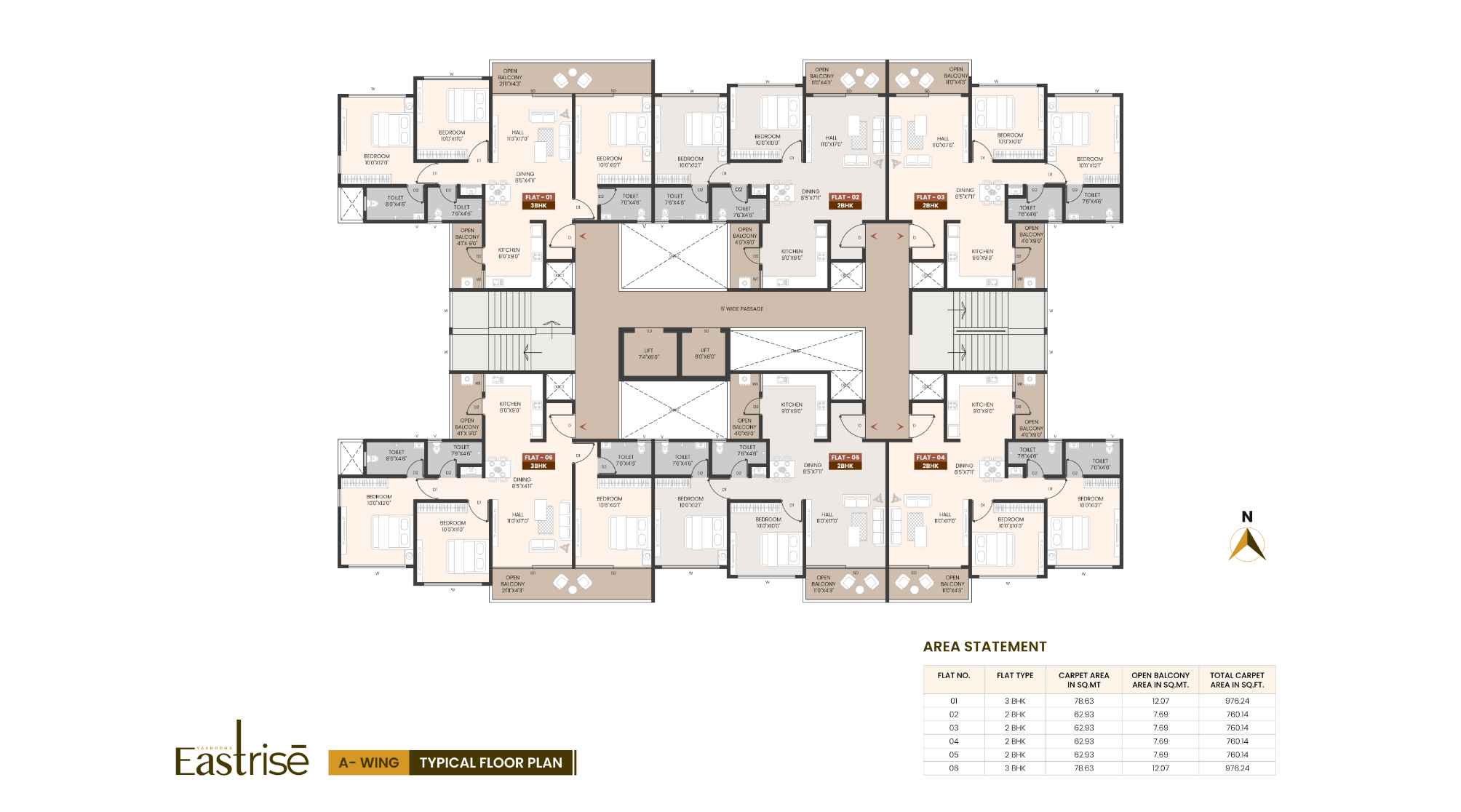 Yashodha-Eastrise-Typical-Floorplan-A-Wing